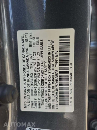 2013 Honda CR-V EX-L – miniatura 5