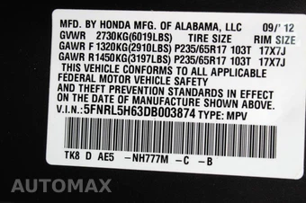 2013 Honda Odyssey EX-L 118.1" WB - miniatura 35
