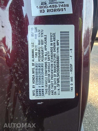 2013 Honda Odyssey LX 118.1" WB - miniatura 5