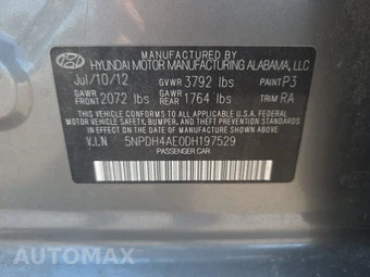 2013 Hyundai Elantra GLS Sedan – miniatura 14