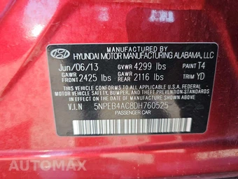 2013 Hyundai Sonata GLS – miniatura 5