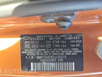 2013 Hyundai Veloster w/Black Interior – miniatura 14