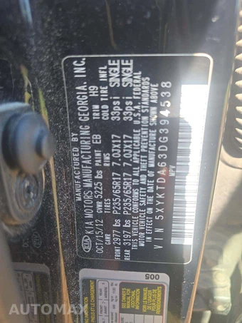 2013 Kia Sorento LX – miniatura 2