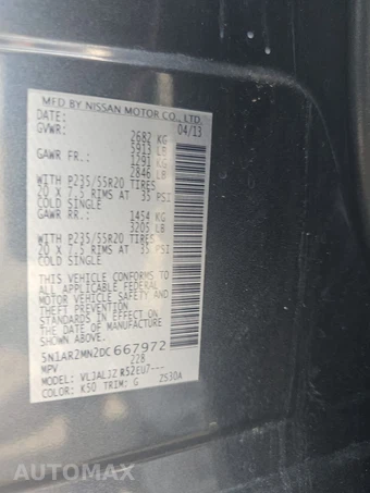 2013 Nissan Pathfinder Platinum – miniatura 15