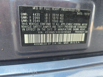 2013 Subaru Legacy 2.5i Premium – miniatura 14
