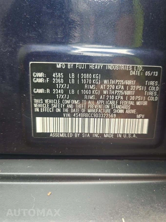 2013 Subaru Outback 2.5i Premium – miniatura 5
