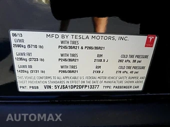 2013 Tesla Model S Performance – miniatura 7