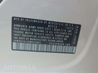 2013 Volkswagen Jetta S Sedan – miniatura 5