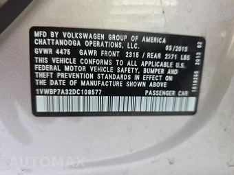 2013 Volkswagen Passat 2.5L SE – miniatura 11
