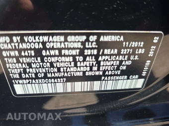 2013 Volkswagen Passat 2.5L SE - miniatura 5