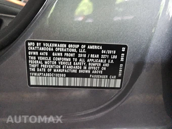 2013 Volkswagen Passat 2.5L Wolfsburg Edition – miniatura 14