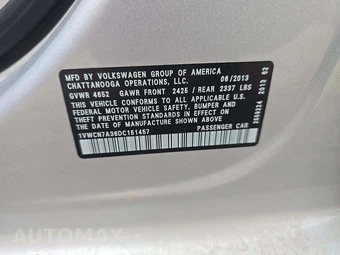 2013 Volkswagen Passat TDI SEL Premium – miniatura 2