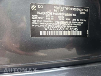 2014 BMW 3 Series Sedan 320i xDrive - miniatura 2