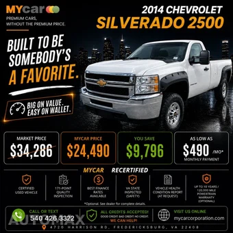 2014 Chevrolet Silverado 2500HD WT Regular Cab Long Bed 1WT - car from the USA, Manheim Buy-Now listing at AUTOMAX
