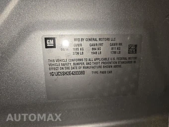 2014 Chevrolet Sonic LT Sedan 1SD – miniatura 14