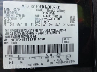 2014 Ford F-150 XLT Extended Cab Medium Bed w/Rear Doors - miniatura 14