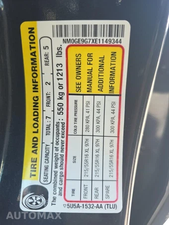 2014 Ford Transit Connect Passenger Wagon Titanium Minivan w/Rear Liftgate 120.6" WB - miniatura 18