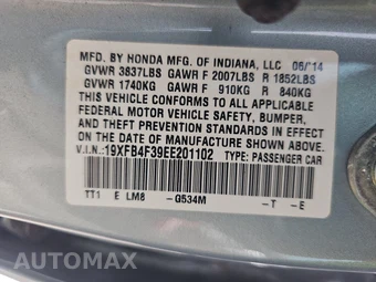 2014 Honda Civic Hybrid Sedan w/Leather - miniatura 14