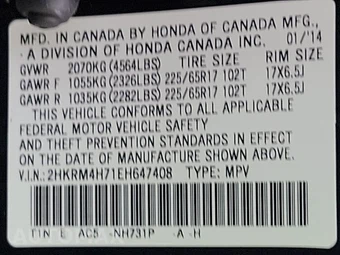 2014 Honda CR-V EX-L - miniatura 14
