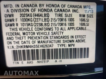 2014 Honda CR-V LX - miniatura 10
