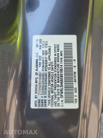 2014 Honda Odyssey EX-L 118.1" WB - miniatura 5