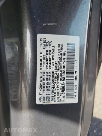 2014 Honda Odyssey EX-L 118.1" WB – miniatura 15