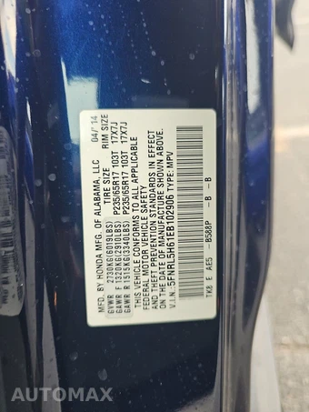 2014 Honda Odyssey EX-L w/Navigation 118.1" WB – miniatura 15