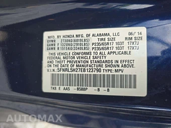2014 Honda Odyssey LX 118.1" WB – miniatura 5