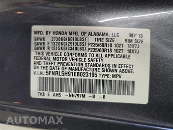 2014 Honda Odyssey Touring Elite 118.1" WB - miniatura 15