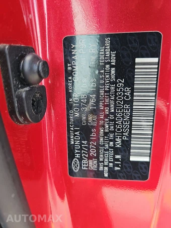 2014 Hyundai Veloster w/Black Interior – miniatura 14