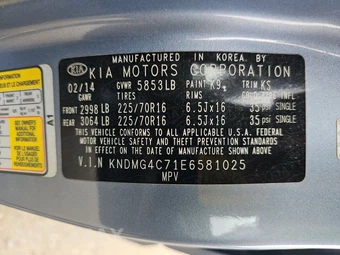 2014 Kia Sedona LX 118.9" WB – miniatura 15