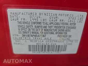 2014 Nissan Sentra SV - miniatura 2