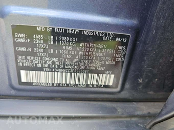 2014 Subaru Outback 2.5i Premium - miniatura 2