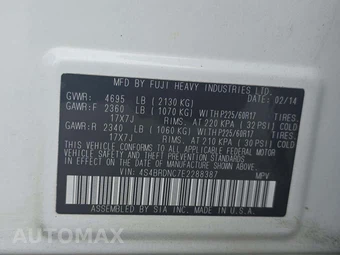 2014 Subaru Outback 3.6R Limited - miniatura 2