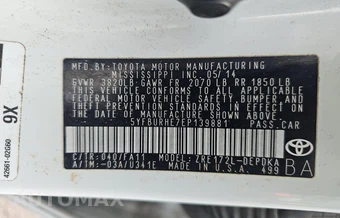 2014 Toyota Corolla L - miniatura 14