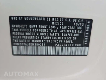 2014 Volkswagen Jetta SE Sedan w/Connectivity & Sunroof - miniatura 2