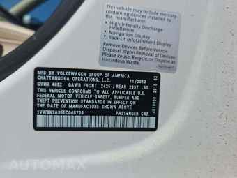 2014 Volkswagen Passat TDI SE w/Sunroof & Navigation – miniatura 5