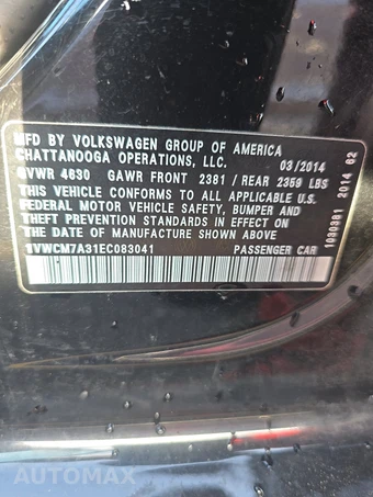 2014 Volkswagen Passat V6 SEL Premium – miniatura 14