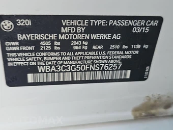 2015 BMW 3 Series Sedan 320i xDrive - miniatura 14