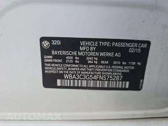 2015 BMW 3 Series Sedan 320i xDrive - miniatura 2