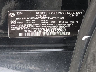 2015 BMW 3 Series Sedan 320i xDrive - miniatura 14