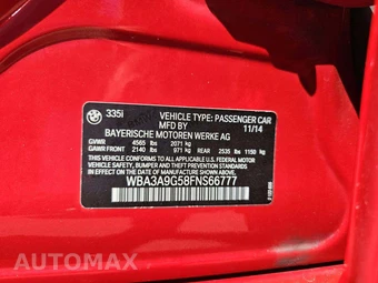 2015 BMW 3 Series Sedan 335i M SPORT LINE - miniatura 2
