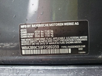2015 BMW 3 Series Sedan 335i xDrive M SPORT LINE - miniatura 14