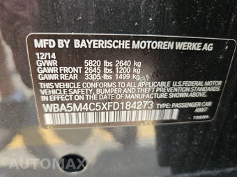 2015 BMW 5 Series Gran Turismo 535i xDrive Hatchback - miniatura 14