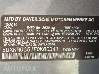 2015 BMW X5 Sports Activity Vehicle xDrive35i LUXURY LINE - miniatura 2