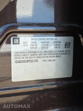2015 Buick LaCrosse Leather 1SL – miniatura 14