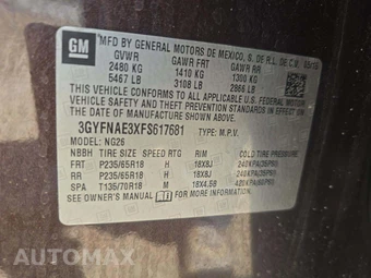 2015 Cadillac SRX 1SA – miniatura 2