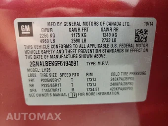 2015 Chevrolet Equinox LT 1LT - miniatura 14