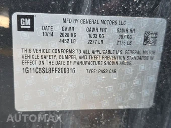 2015 Chevrolet Malibu LT 1LT – miniatura 14