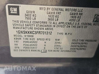 2015 Chevrolet Suburban LTZ 1LZ - miniatura 2